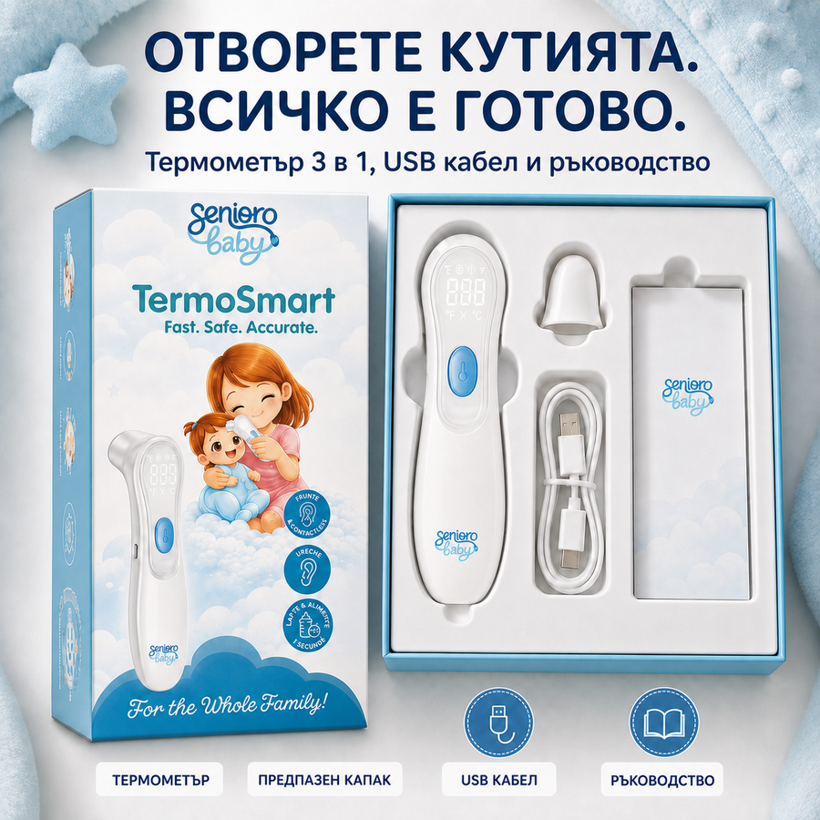 Безконтактен термометър 3 в 1 Senioro