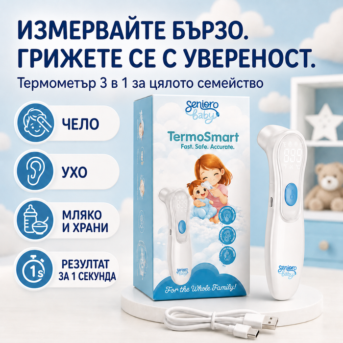 Безконтактен термометър 3 в 1 Senioro