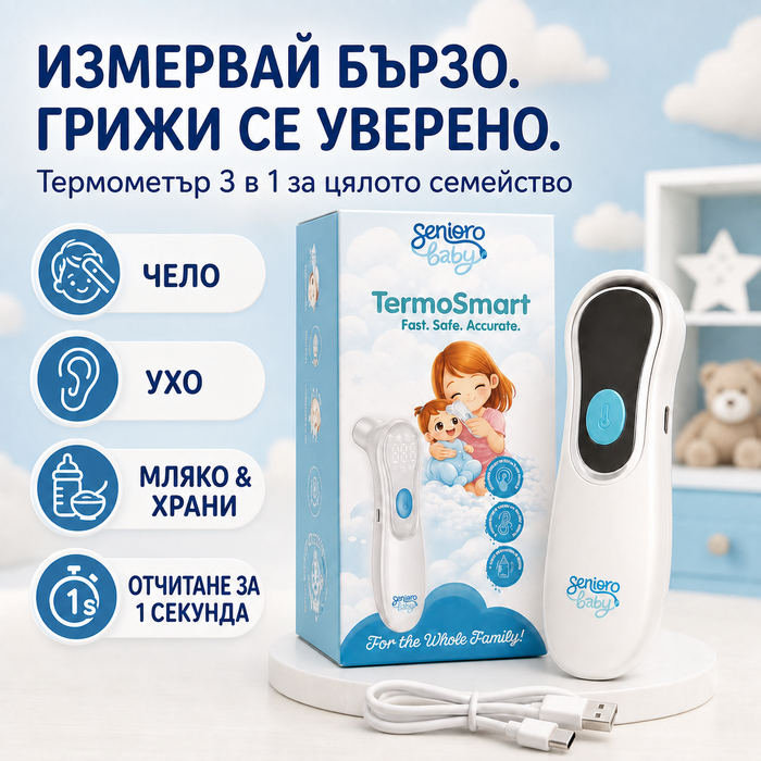 Безконтактен термометър 3 в 1 Senioro